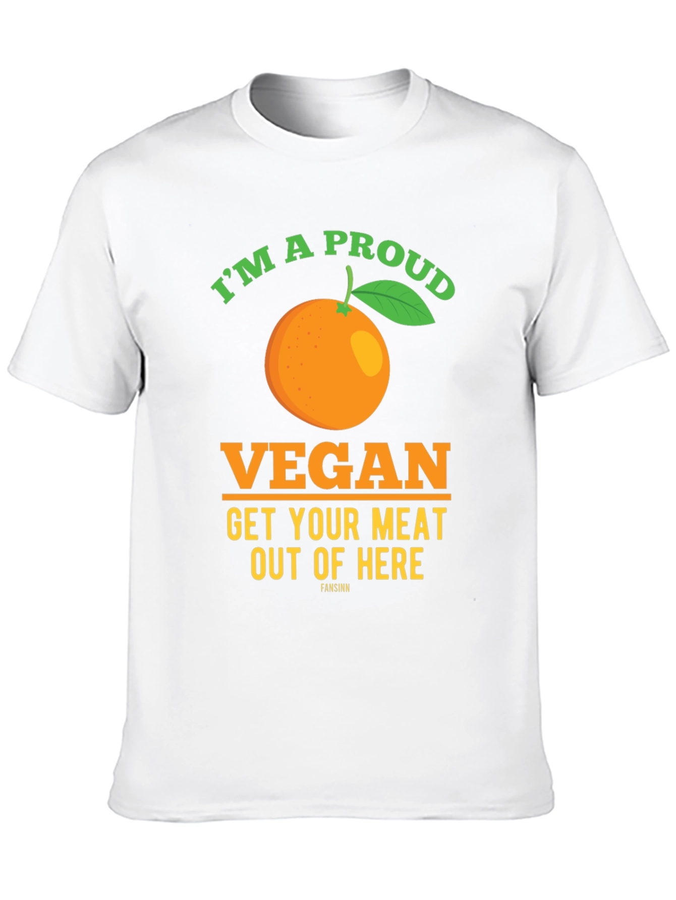Proud Vegan T-Shirt - Orange Graphic Tee