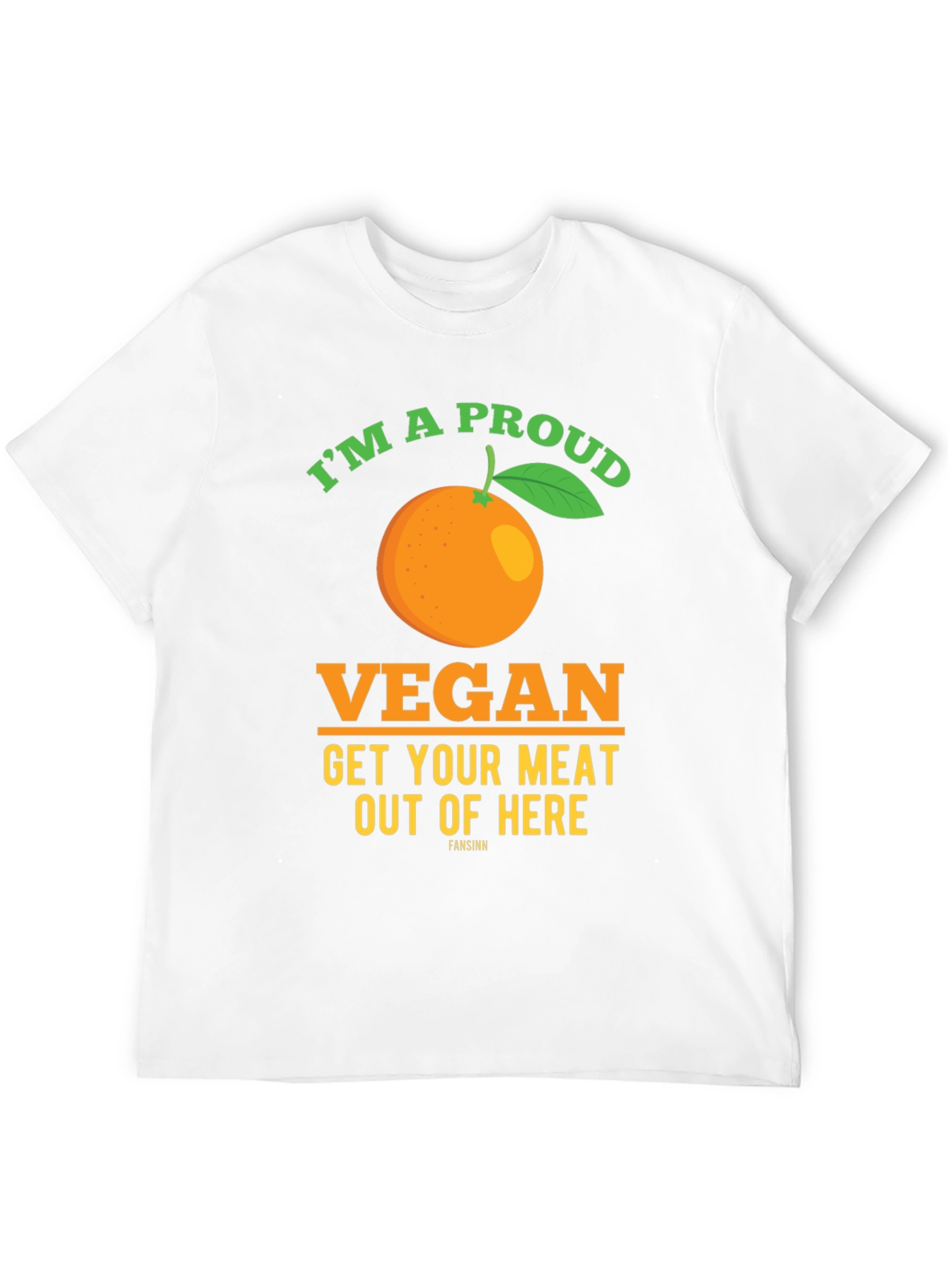 Proud Vegan T-Shirt - Orange Graphic Tee