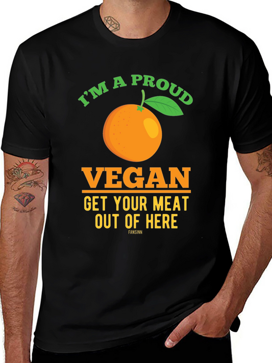 Proud Vegan T-Shirt - Orange Graphic Tee