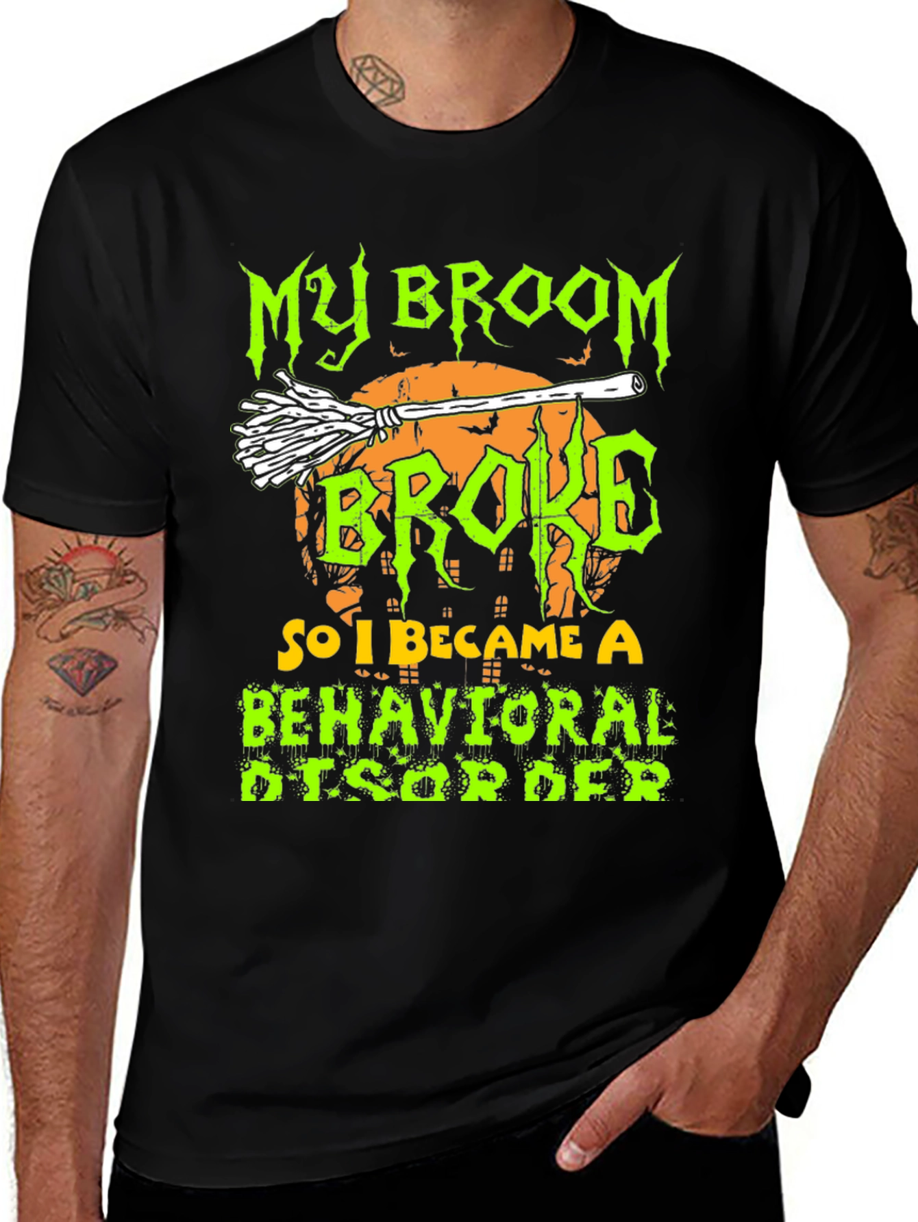 My Broom Broke T-Shirt - Halloween Apparel
