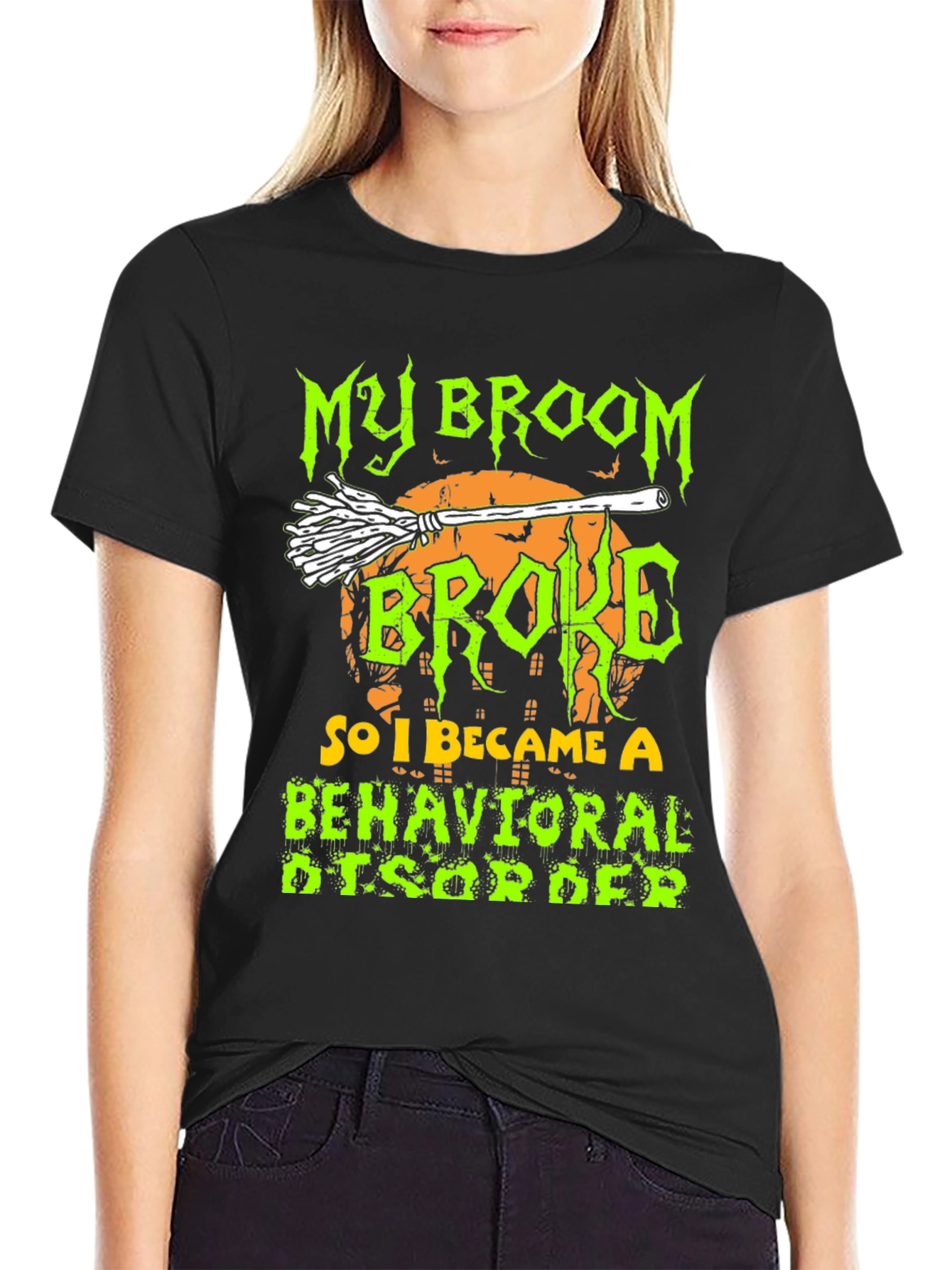 My Broom Broke T-Shirt - Halloween Apparel