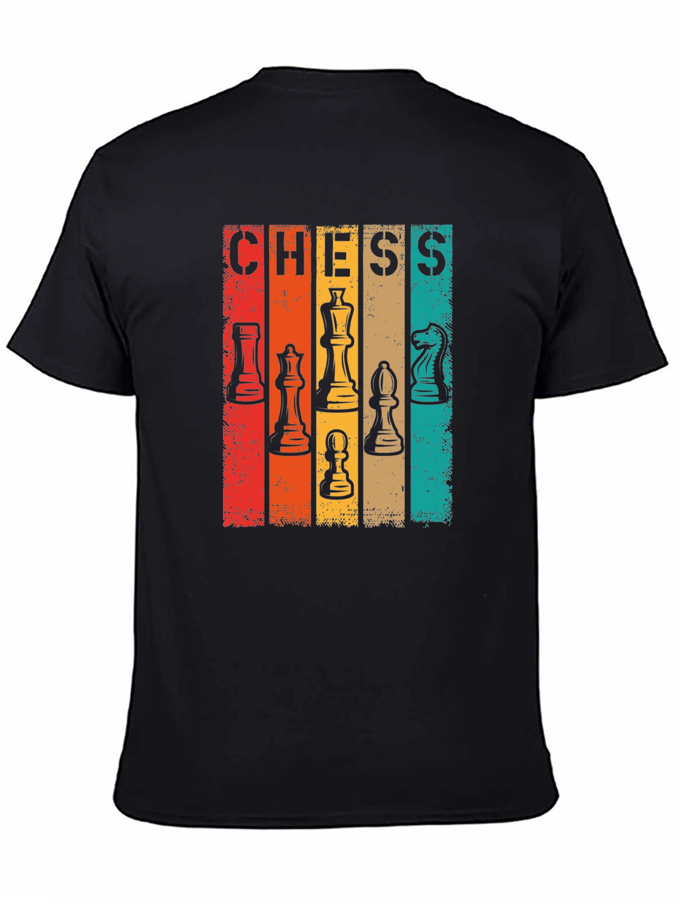 Retro Chess Piece Graphic T-Shirt