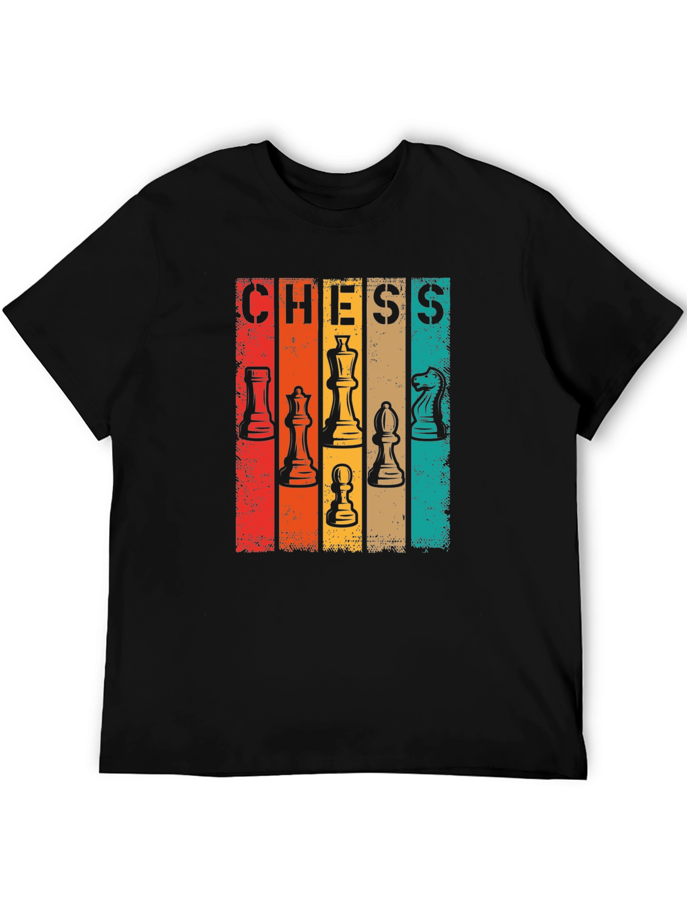 Retro Chess Piece Graphic T-Shirt