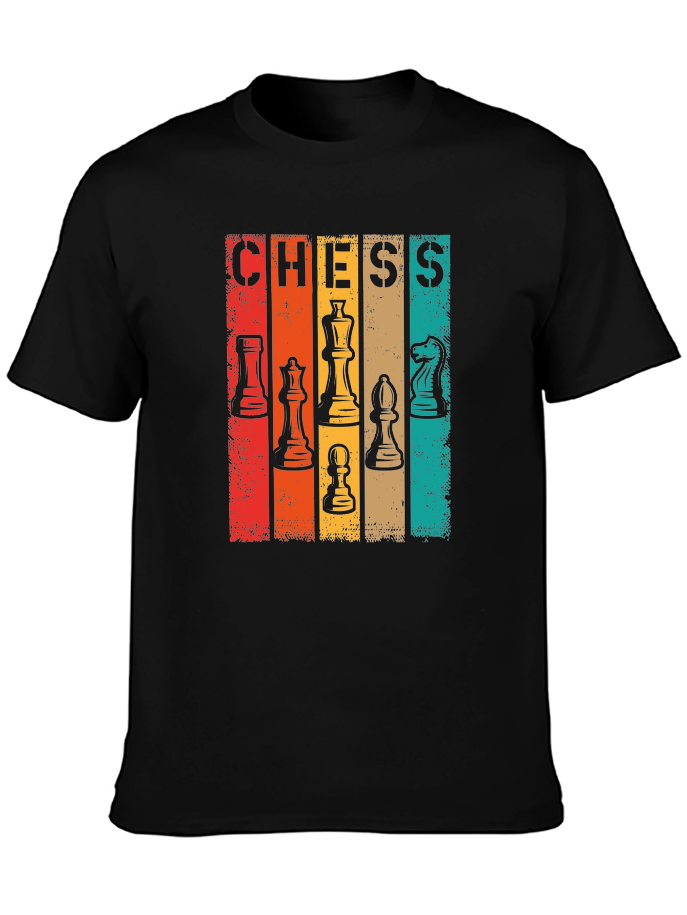 Retro Chess Piece Graphic T-Shirt