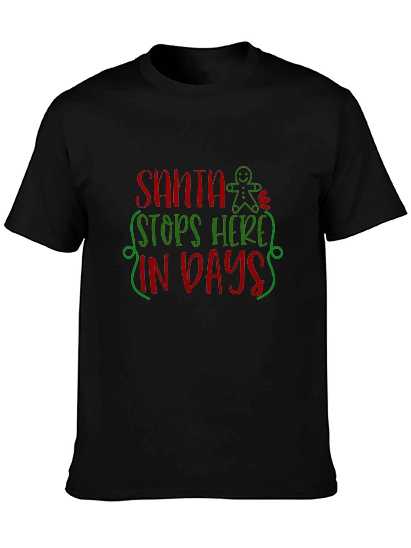 Santa Stops Here Christmas Graphic Tee