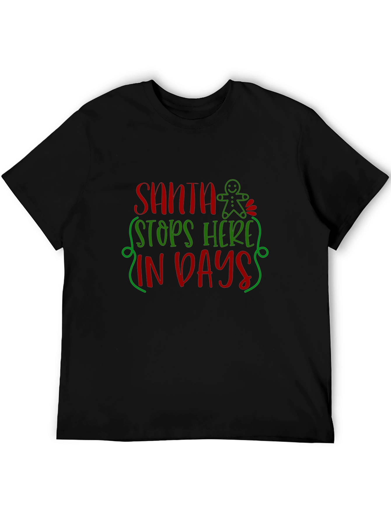 Santa Stops Here Christmas Graphic Tee