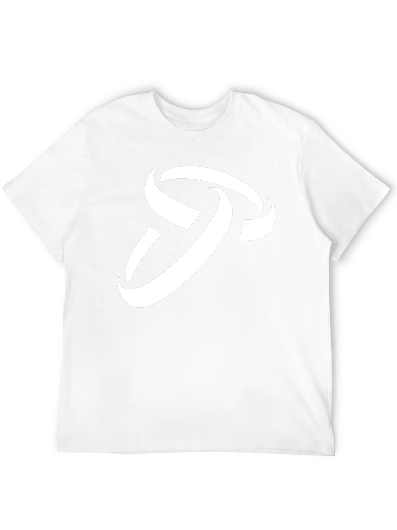 Stylish Black T-Shirt with Abstract White Logo