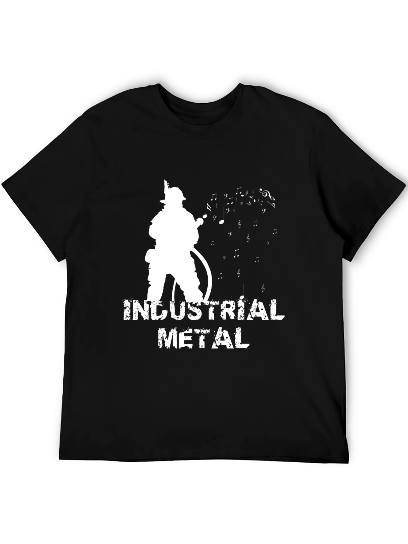 Industrial Metal Firefighter Music Black T-Shirt