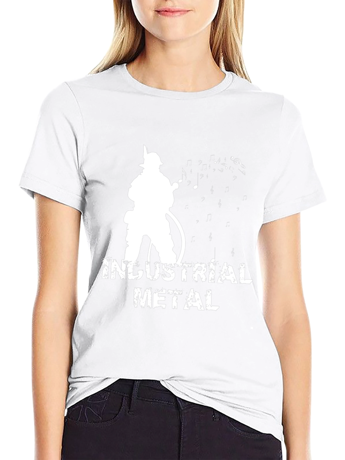 Industrial Metal Firefighter Music Black T-Shirt