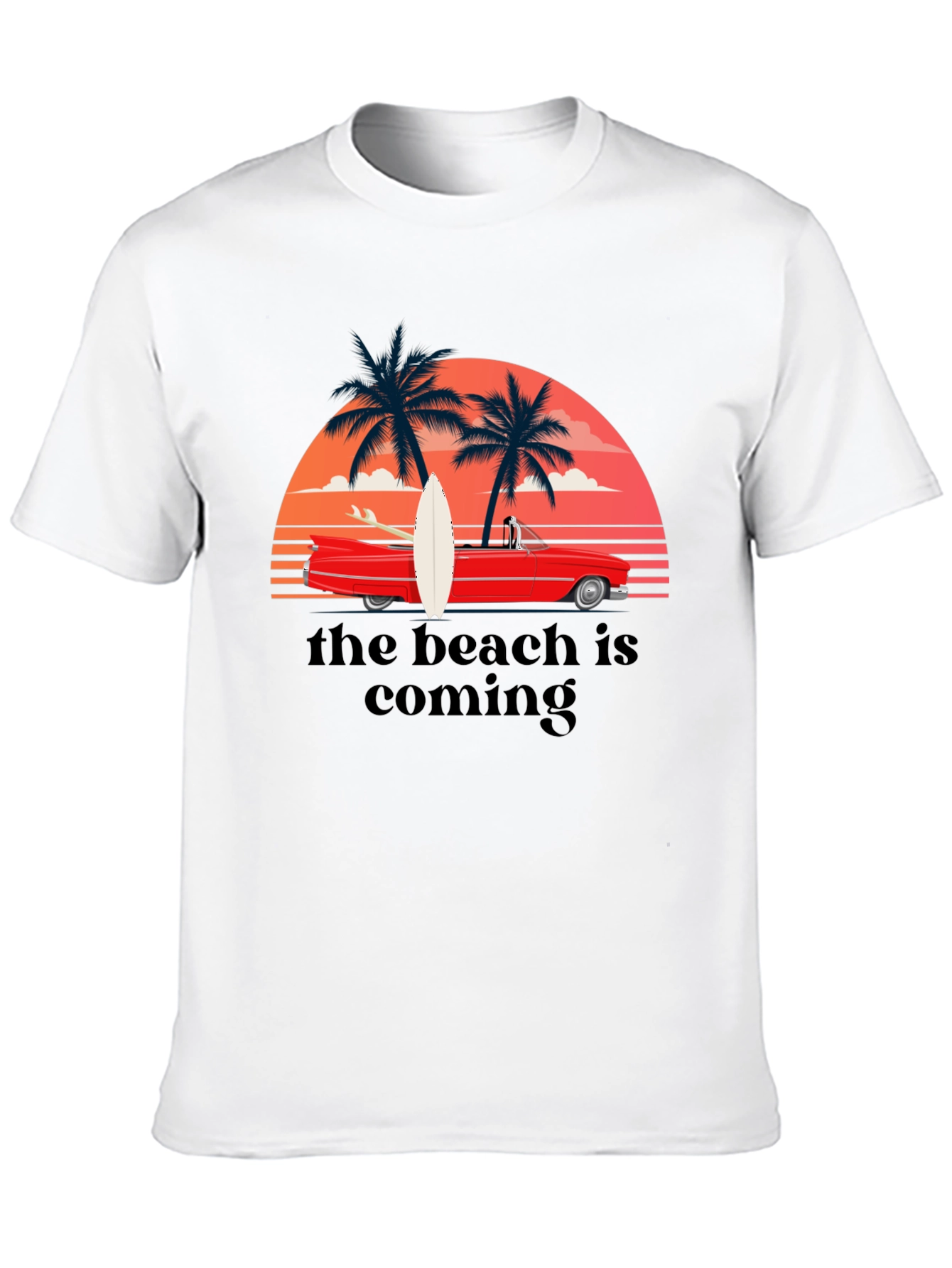 Beach is Coming Graphic T-Shirt