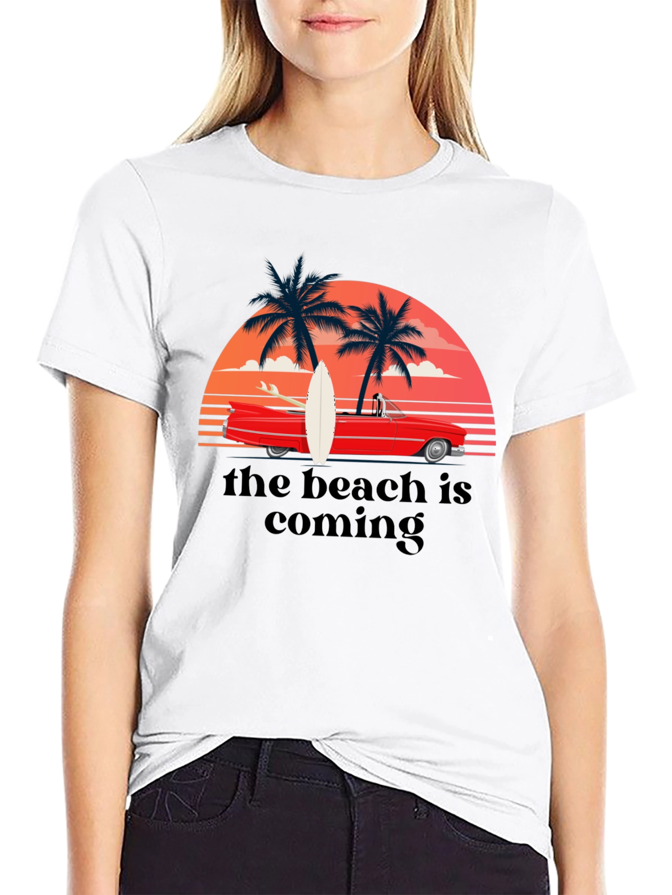 Beach is Coming Graphic T-Shirt