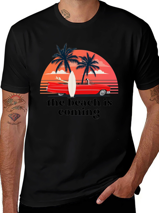 Beach is Coming Graphic T-Shirt