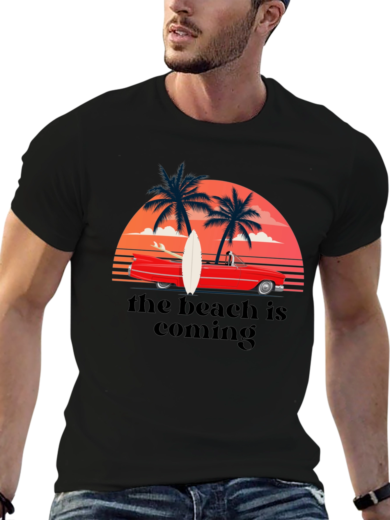 Beach is Coming Graphic T-Shirt