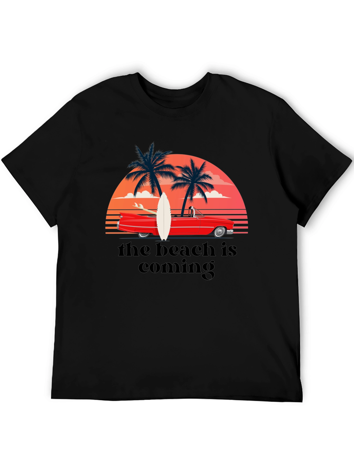 Beach is Coming Graphic T-Shirt