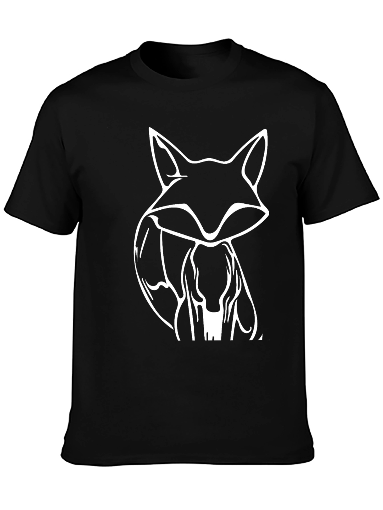 Fox Graphic Tee - Stylish Black T-Shirt