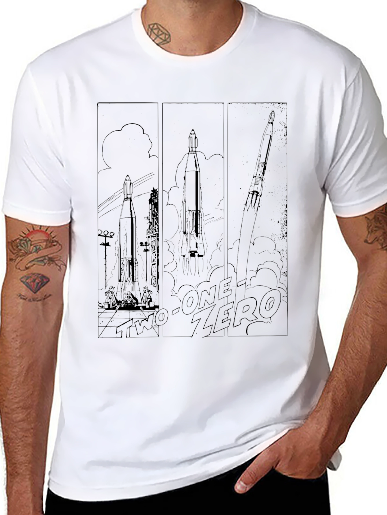 Rocket Launch T-Shirt - Countdown Design