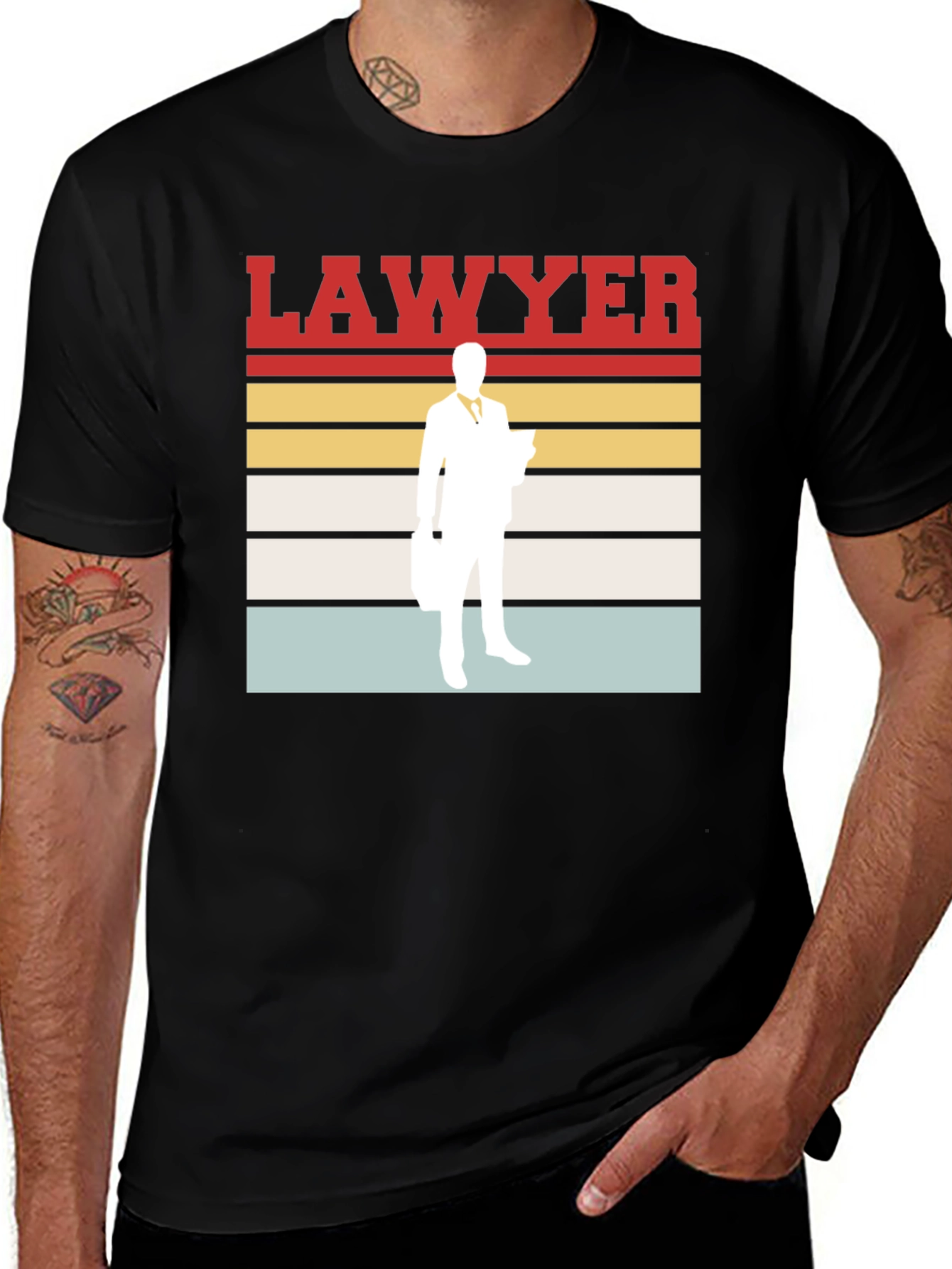 Lawyer Retro T-Shirt - Attorney Profession Tee