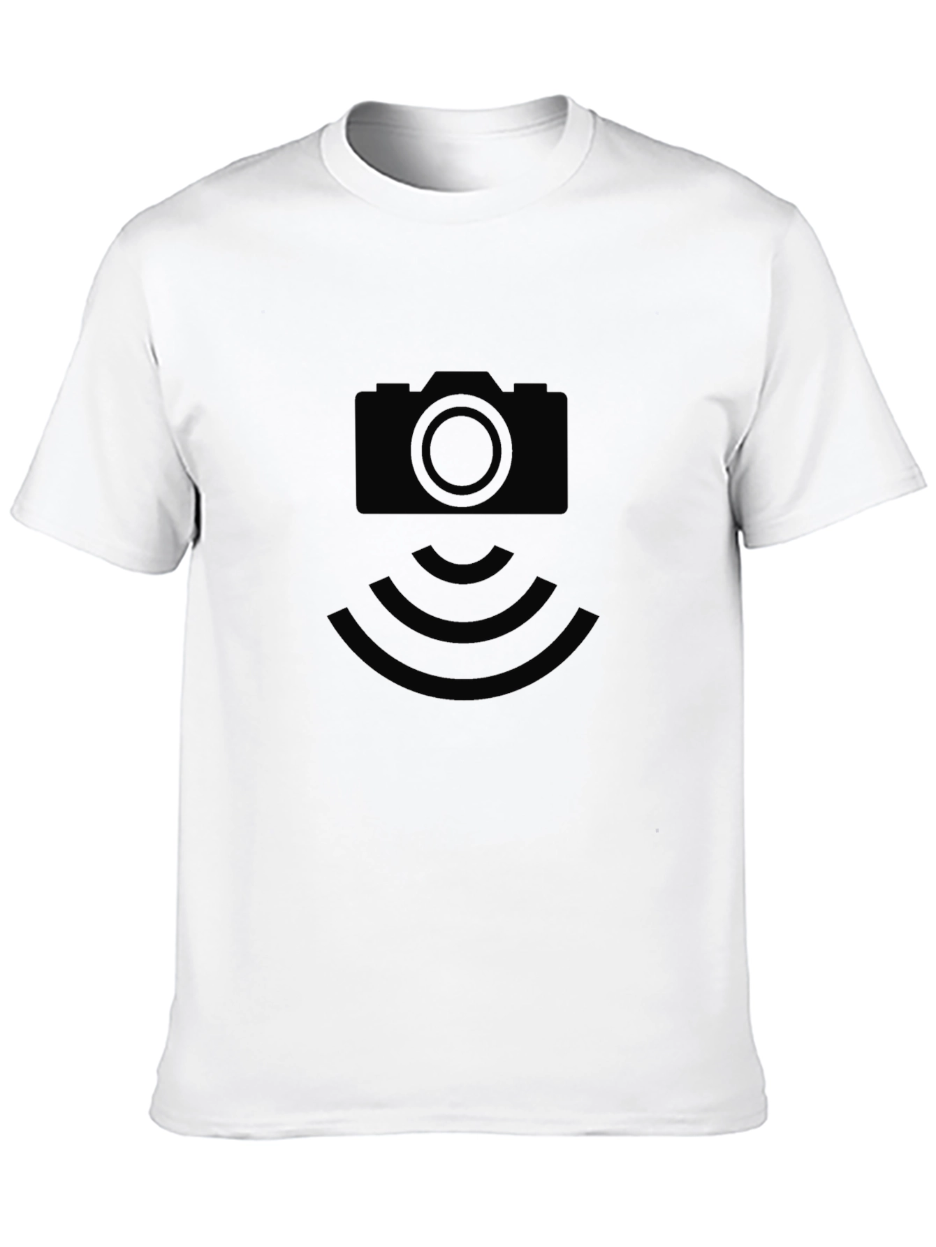 Camera Icon T-Shirt - Black Modern Design