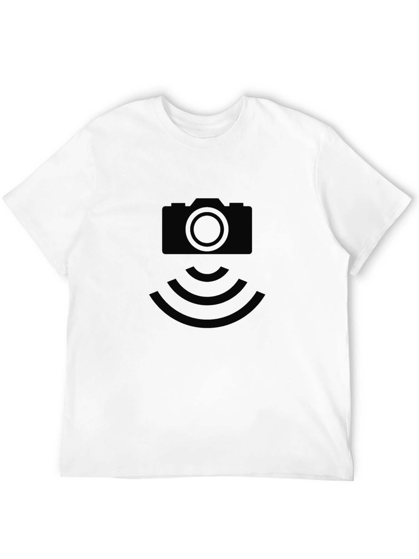 Camera Icon T-Shirt - Black Modern Design