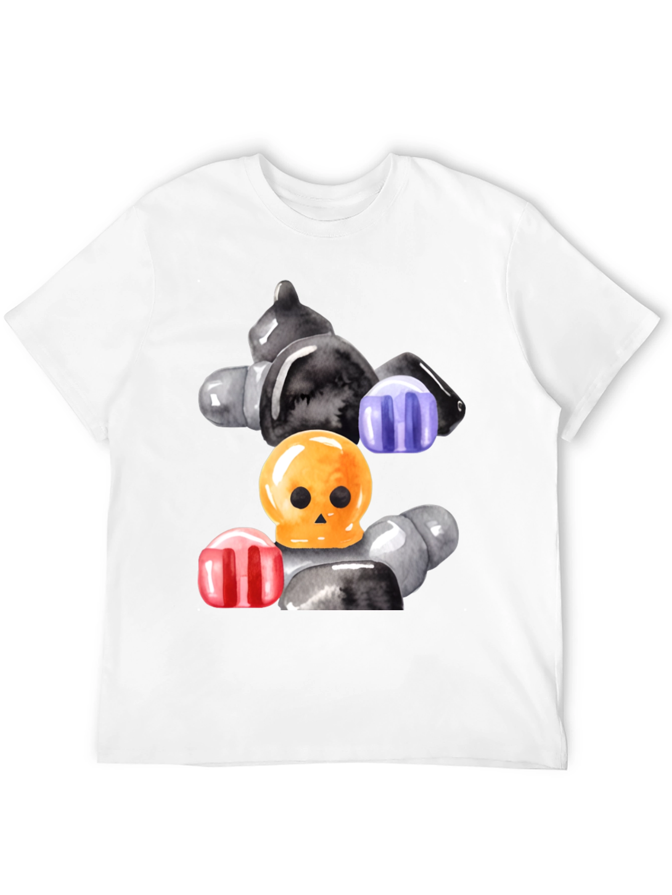 Candy Skull Graphic Tee - Spooky Sweet Style!