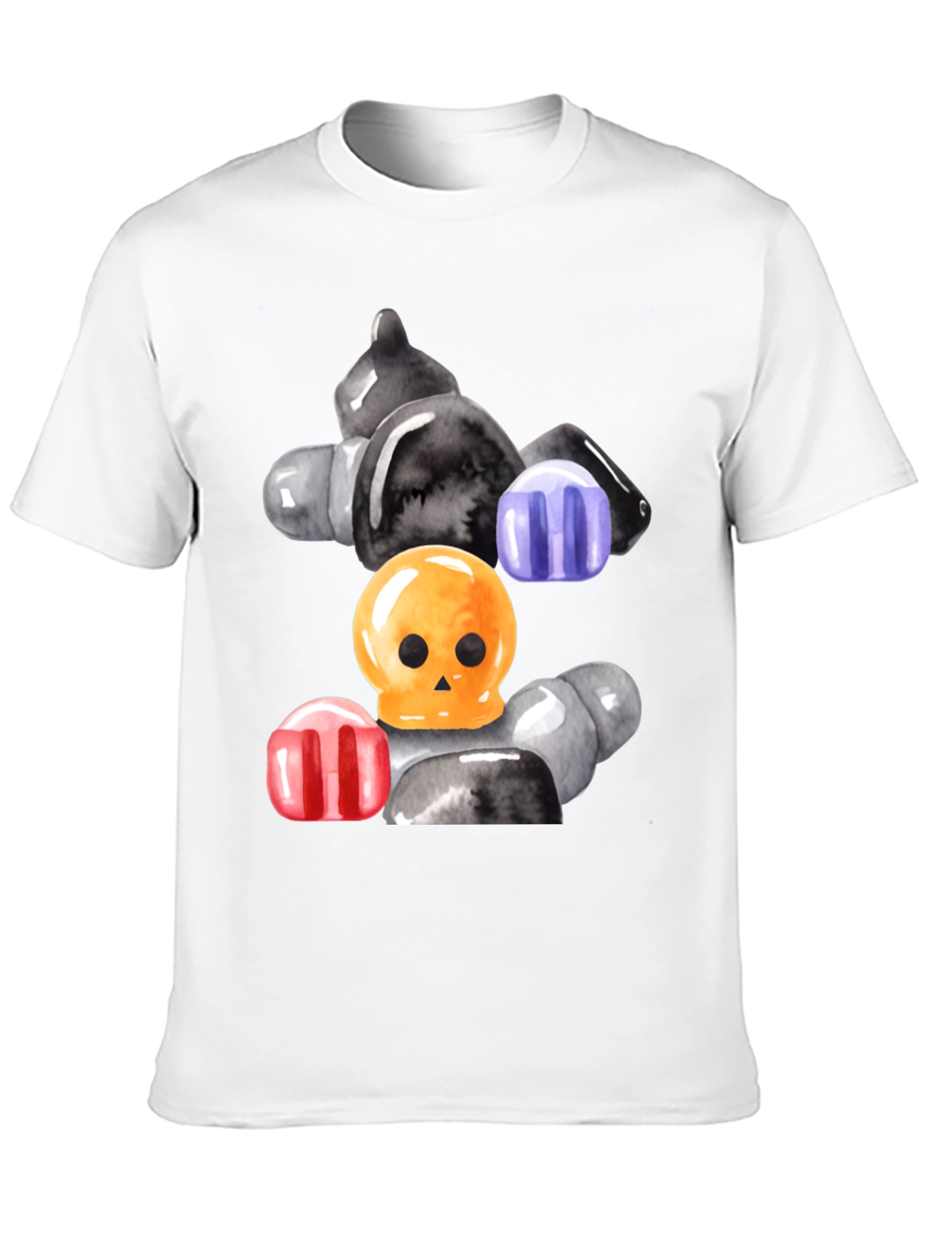Candy Skull Graphic Tee - Spooky Sweet Style!