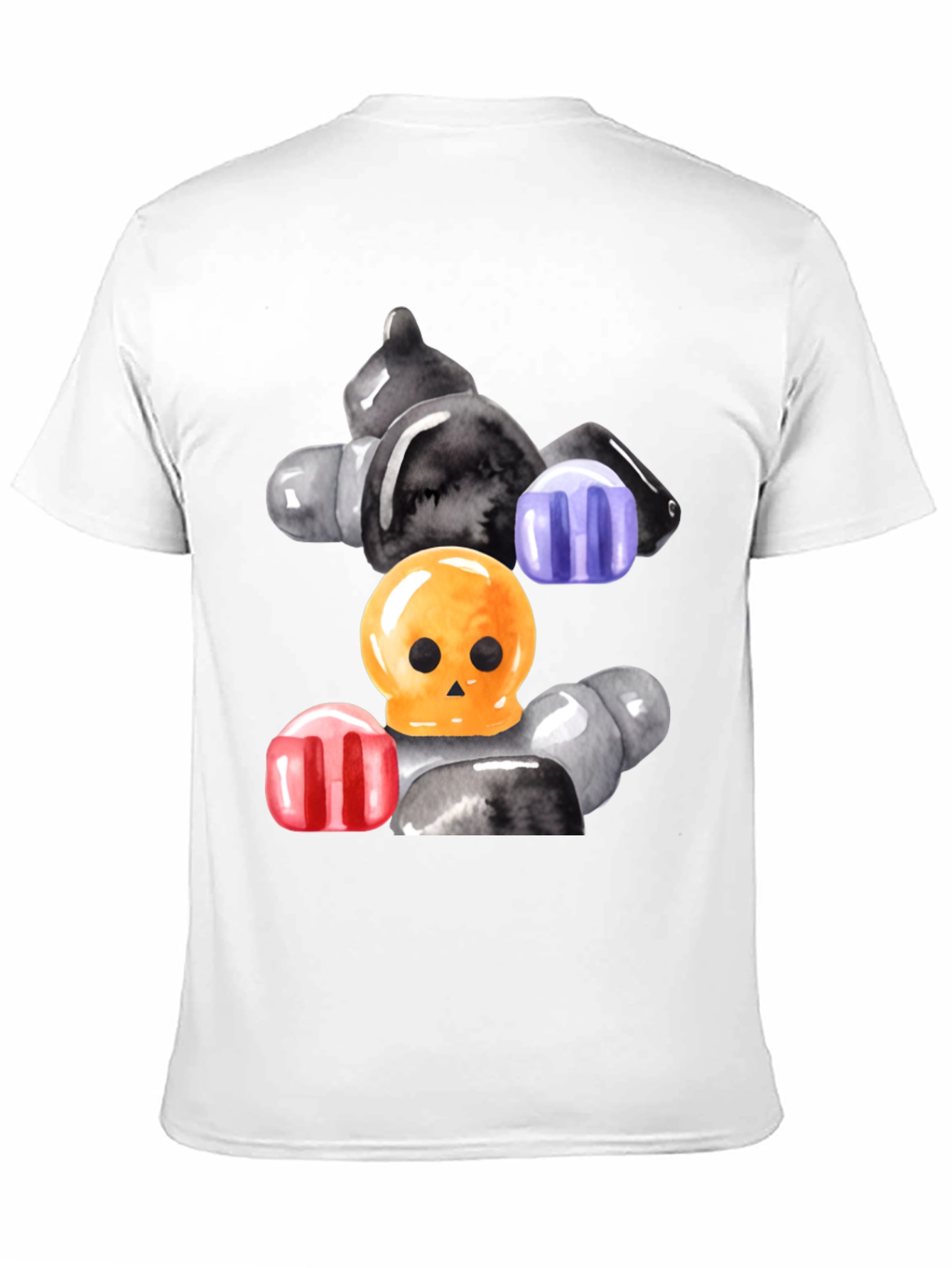 Candy Skull Graphic Tee - Spooky Sweet Style!