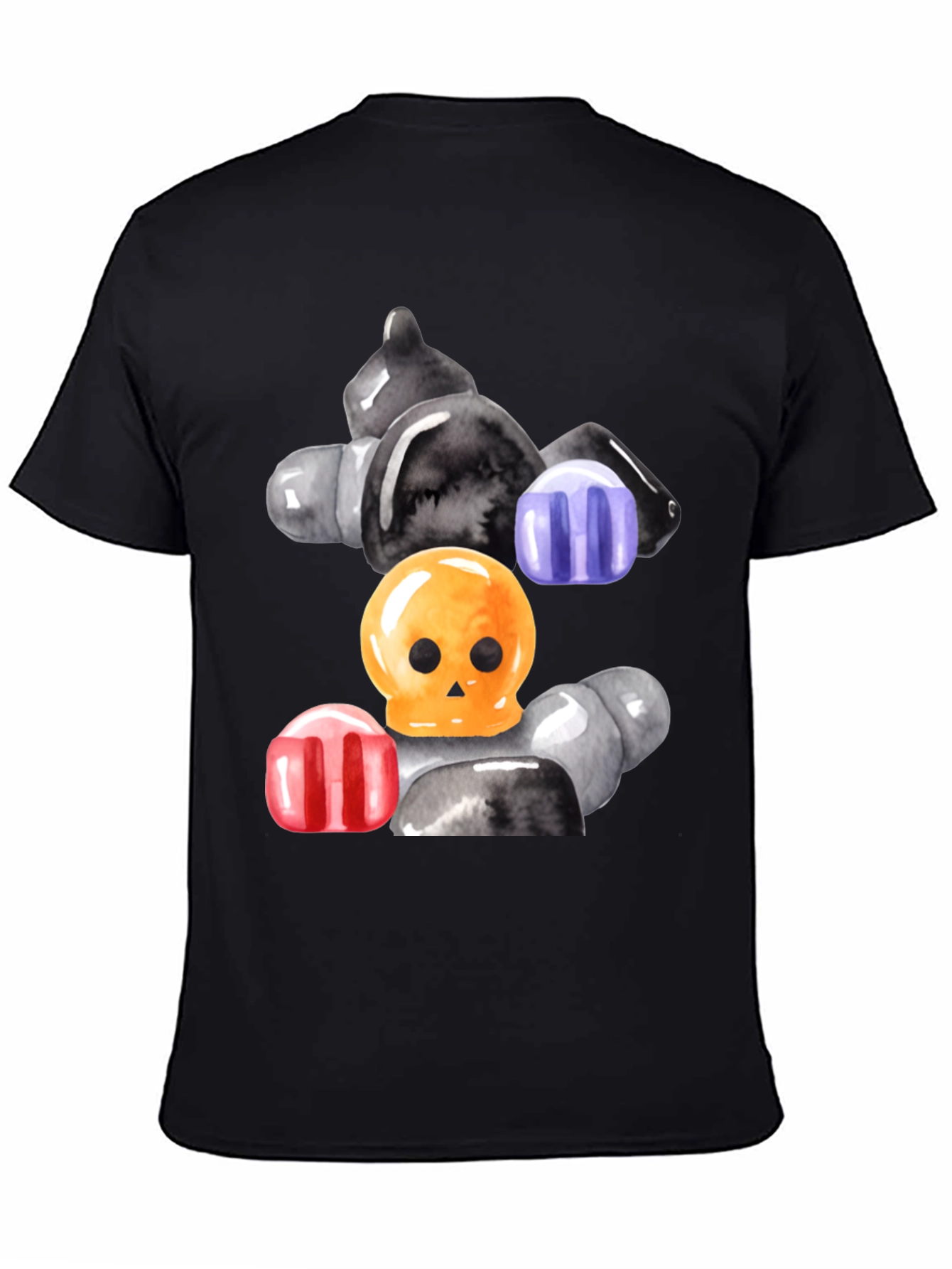Candy Skull Graphic Tee - Spooky Sweet Style!
