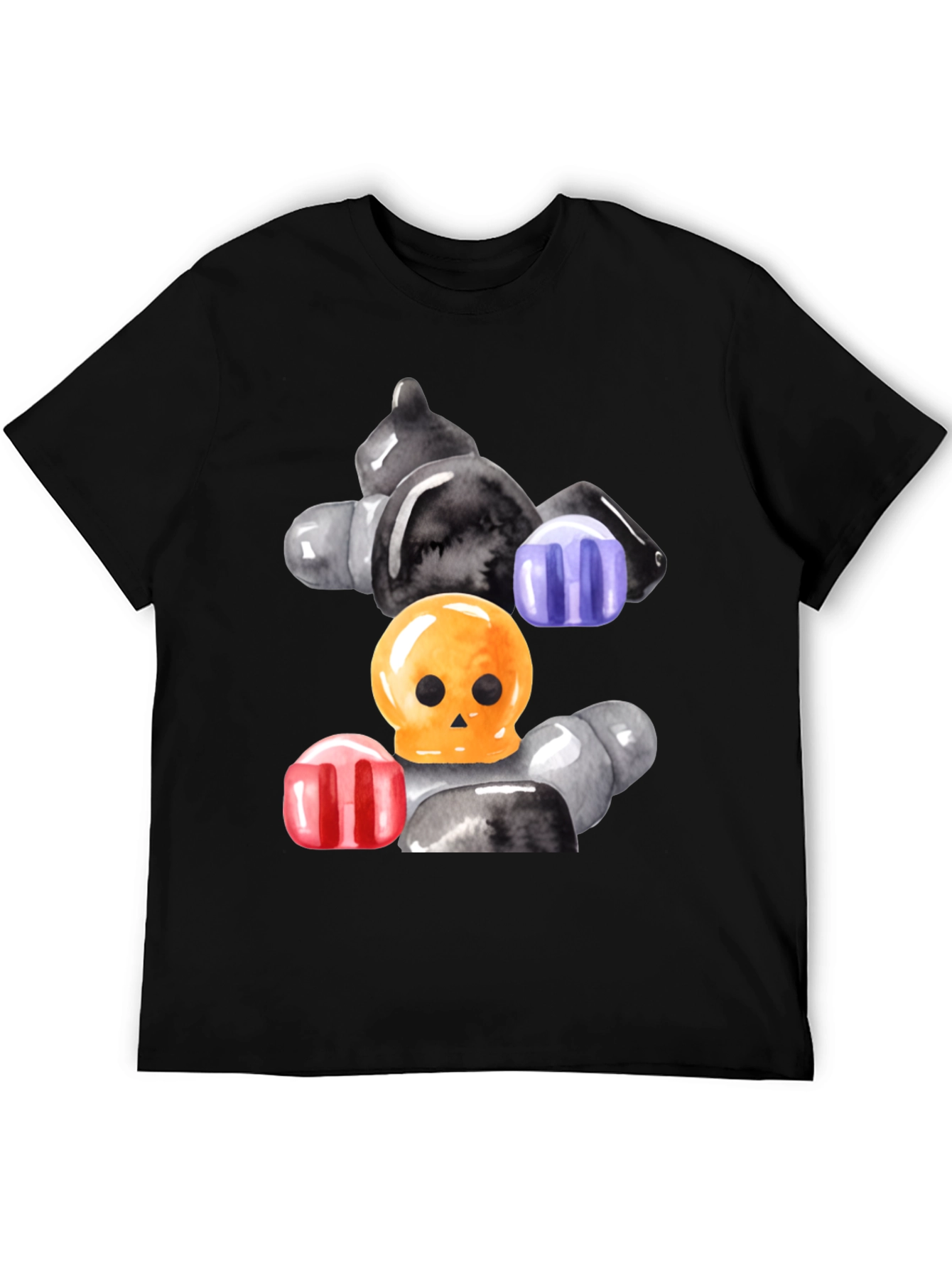 Candy Skull Graphic Tee - Spooky Sweet Style!