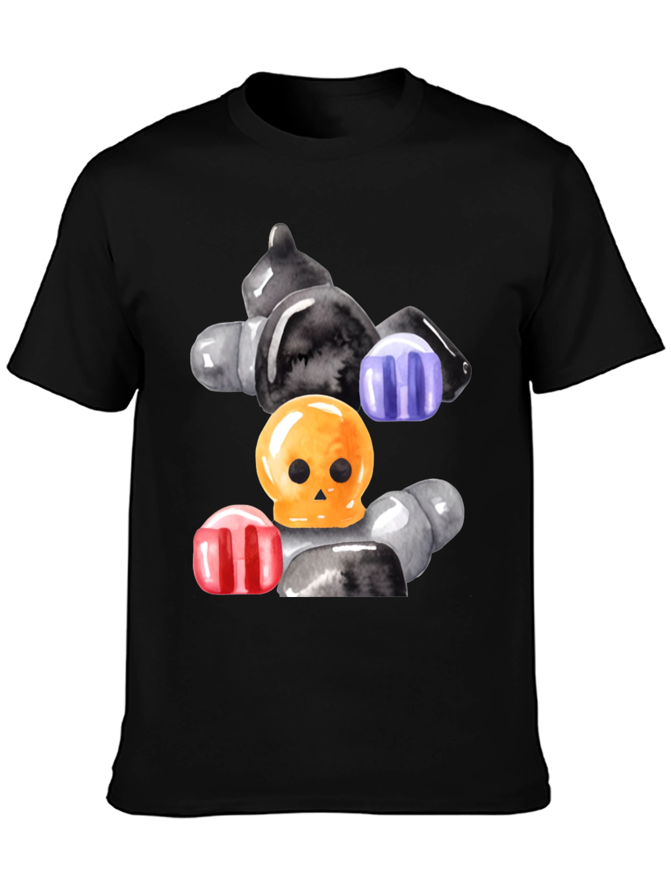 Candy Skull Graphic Tee - Spooky Sweet Style!