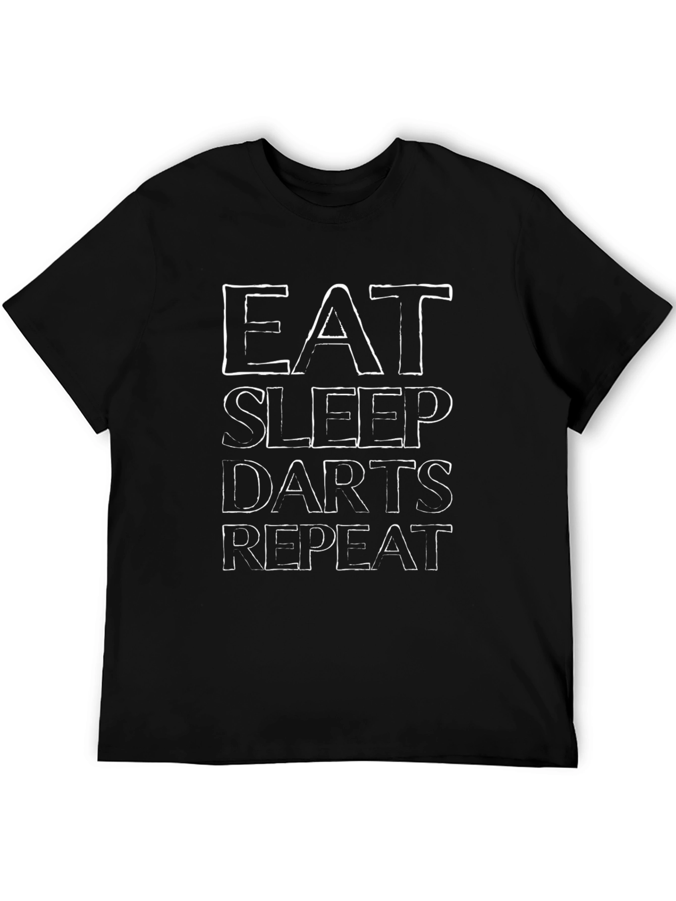 Eat Sleep Darts Repeat Black T-Shirt