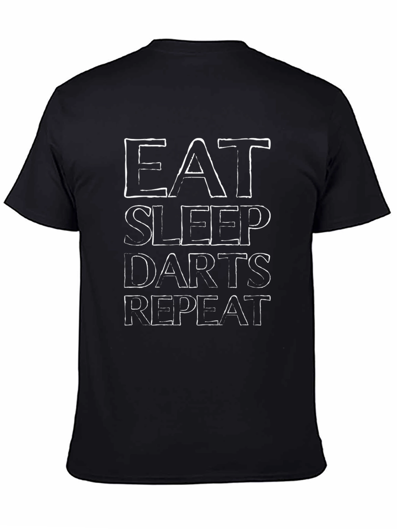 Eat Sleep Darts Repeat Black T-Shirt