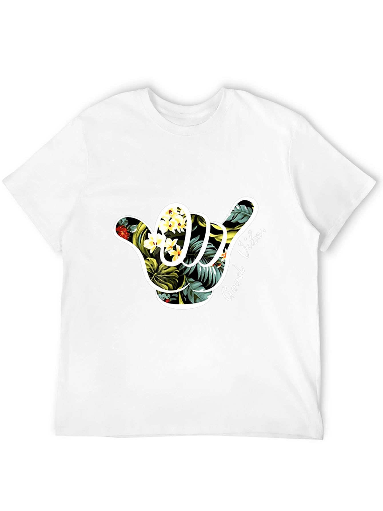 Tropical Vibes Graphic Tee - Black
