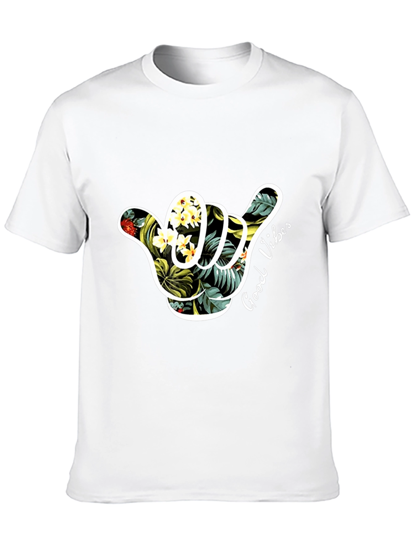 Tropical Vibes Graphic Tee - Black