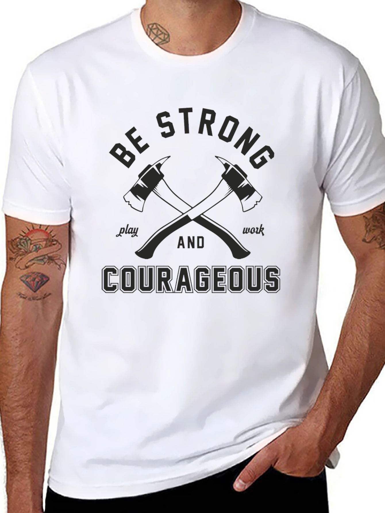 Be Strong Courageous Graphic Tee