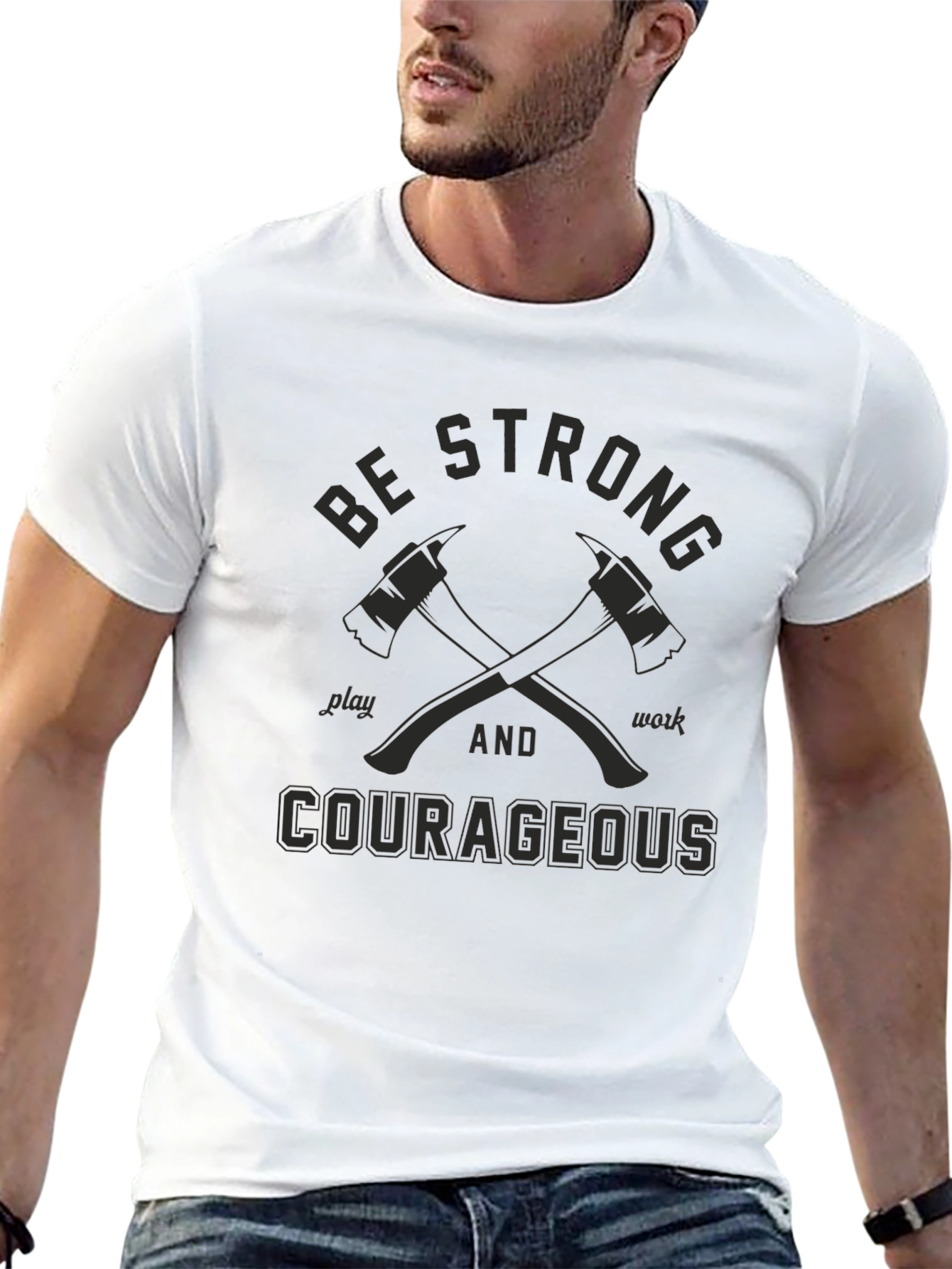 Be Strong Courageous Graphic Tee
