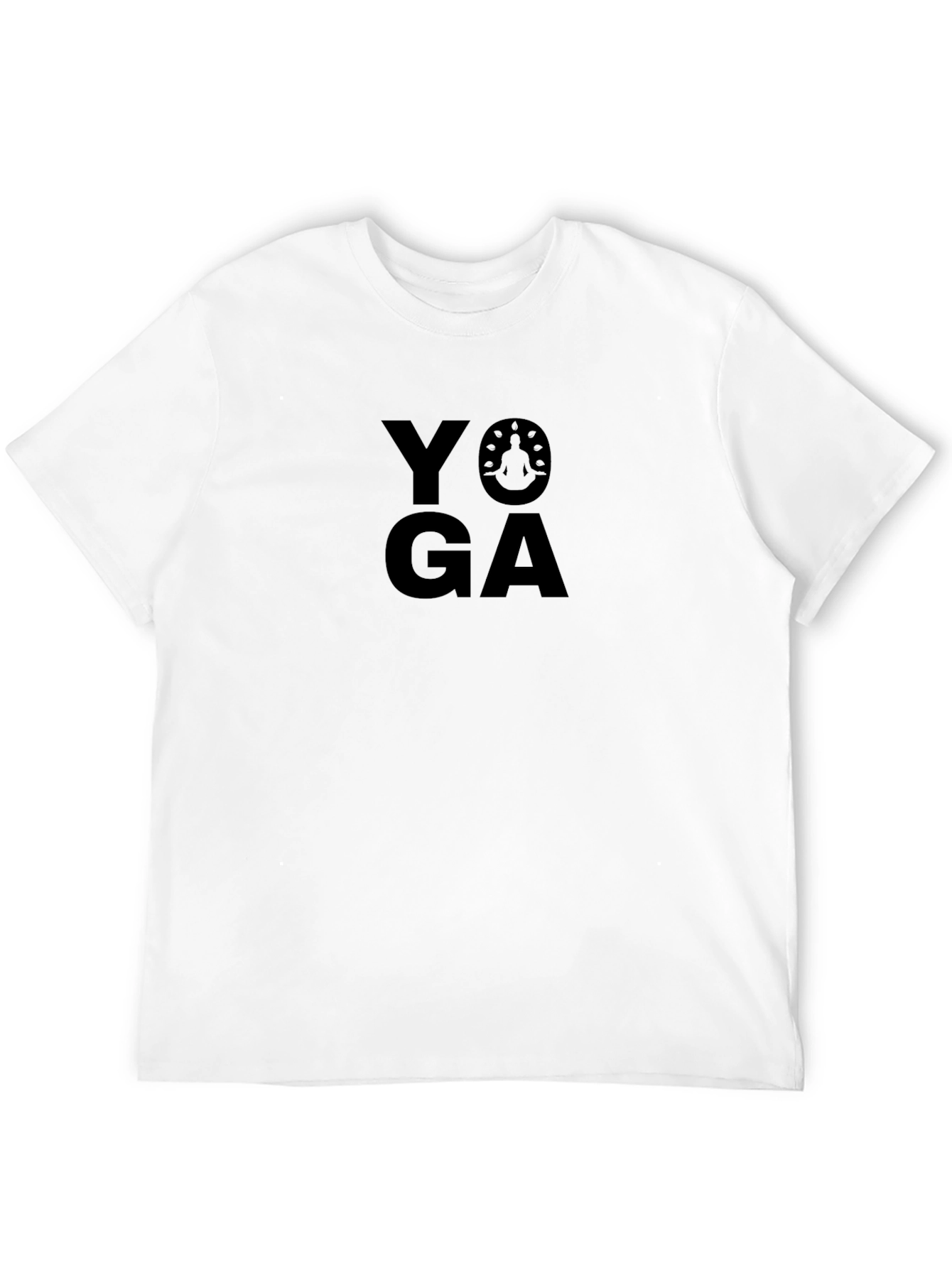 Yoga Graphic Print Black T-Shirt