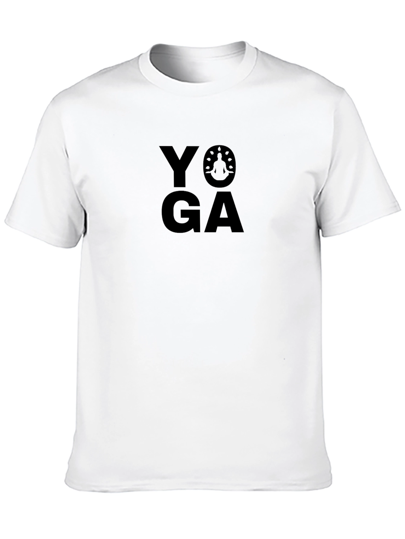 Yoga Graphic Print Black T-Shirt