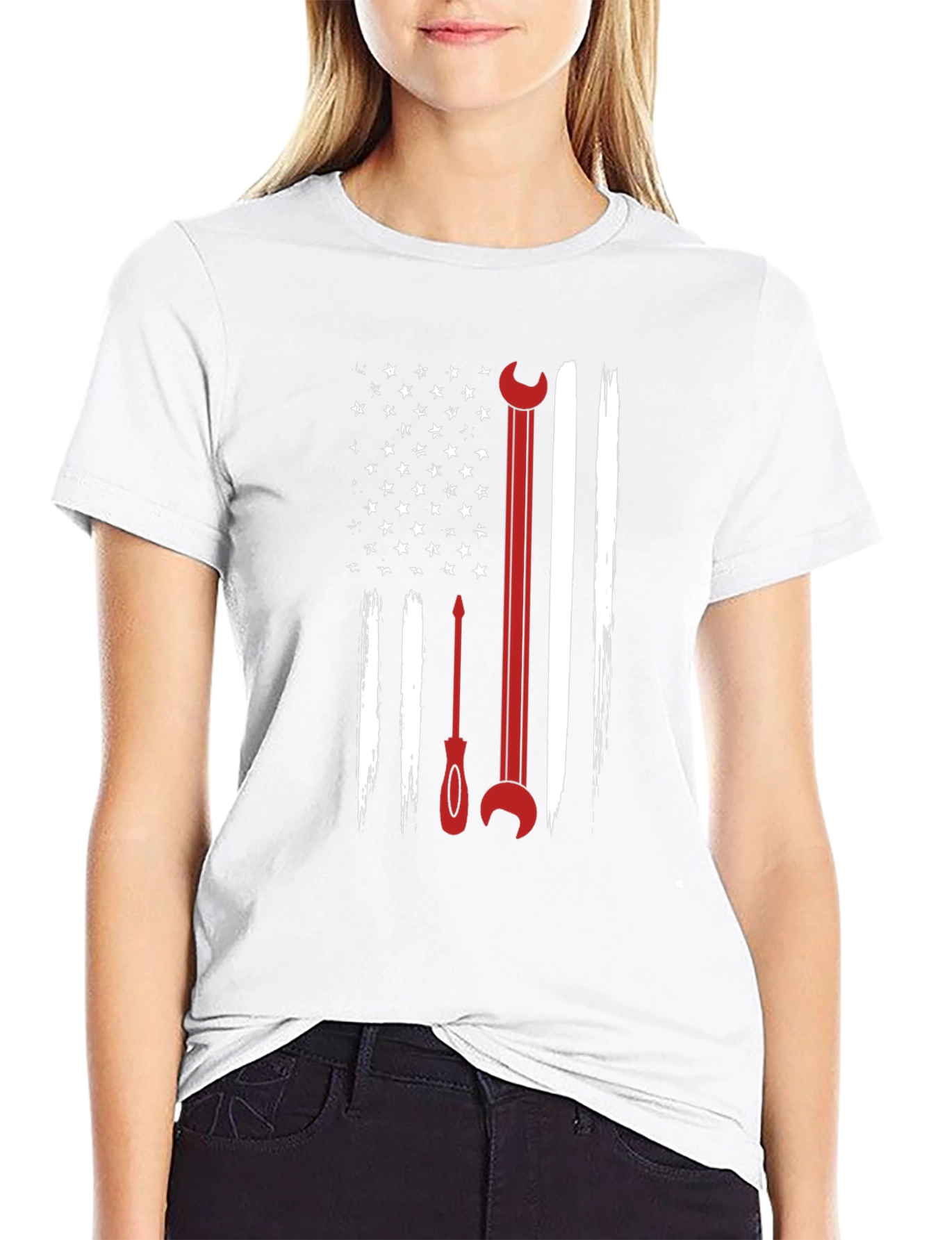 American Flag Mechanic T-Shirt