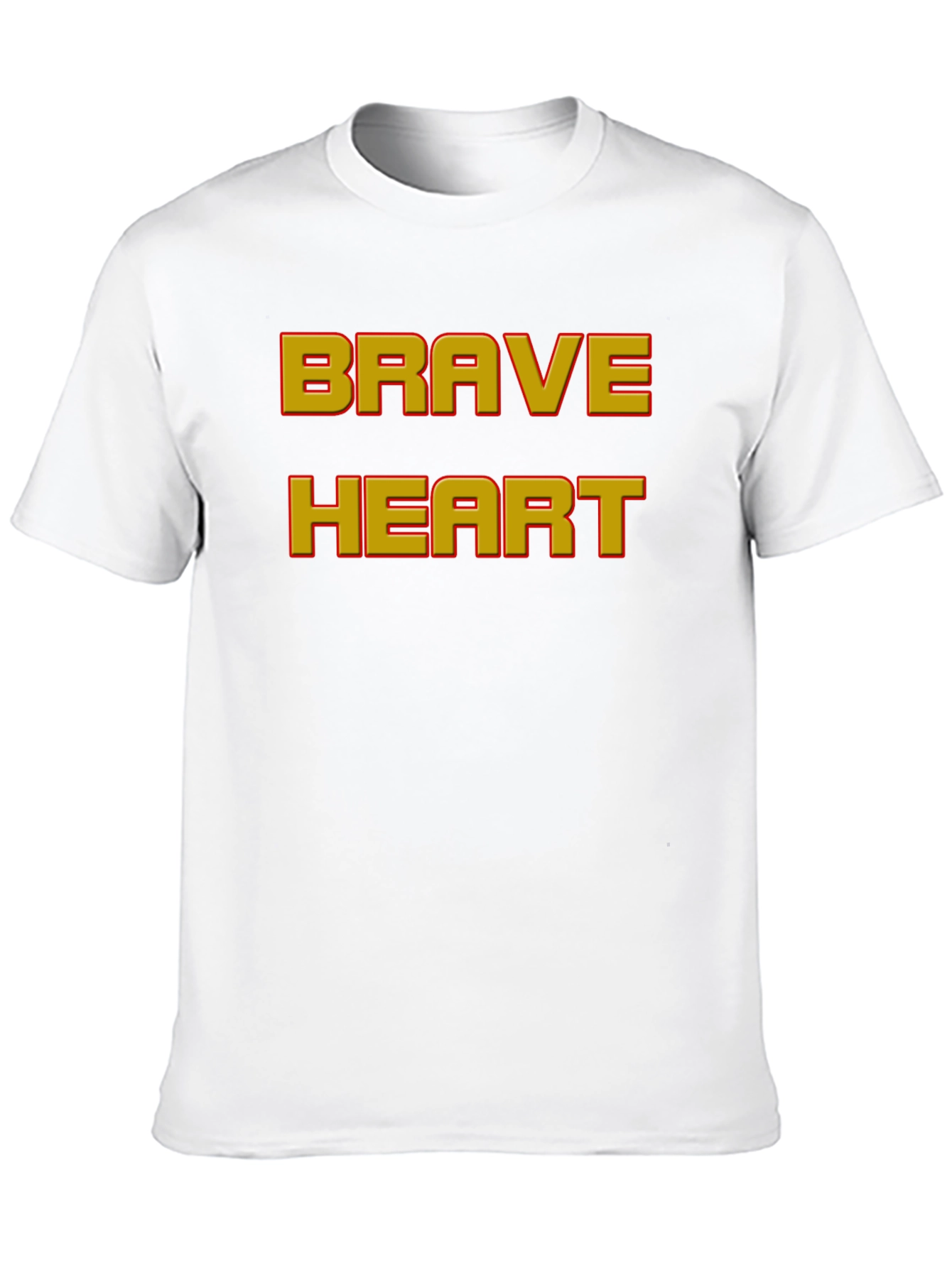 Brave Heart Graphic Print Black T-Shirt
