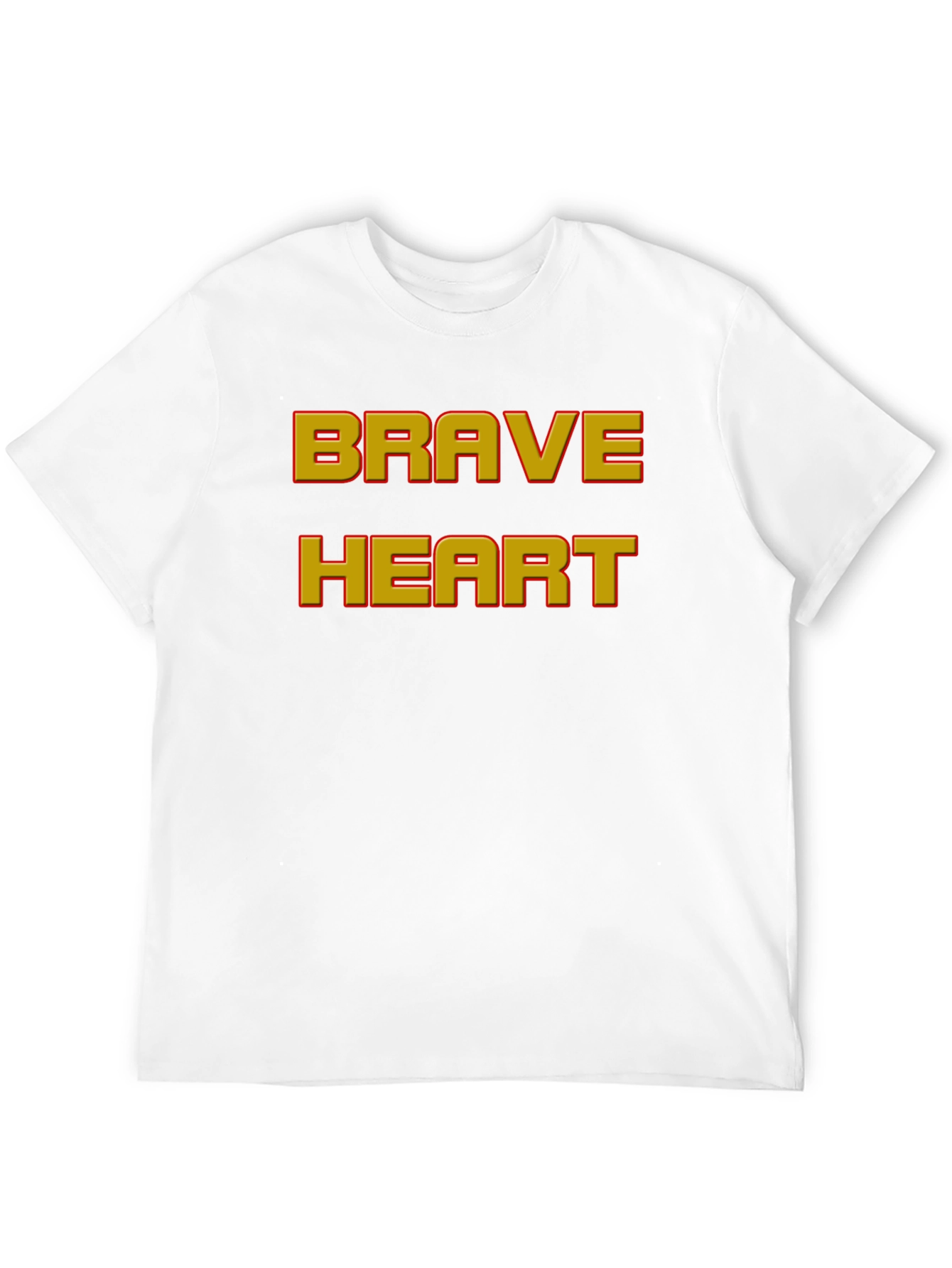Brave Heart Graphic Print Black T-Shirt