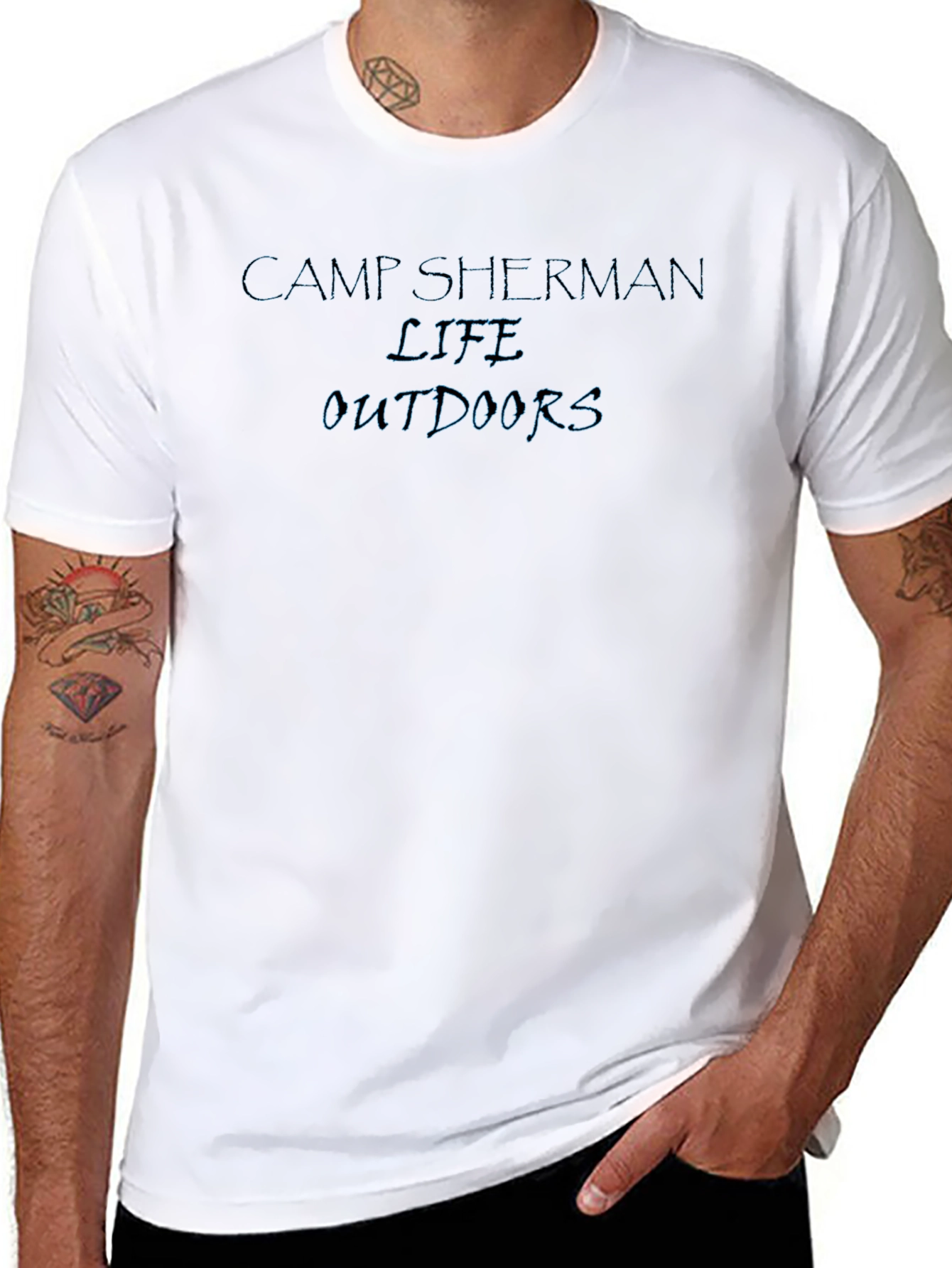 Camp Sherman Life Outdoors Black T-Shirt