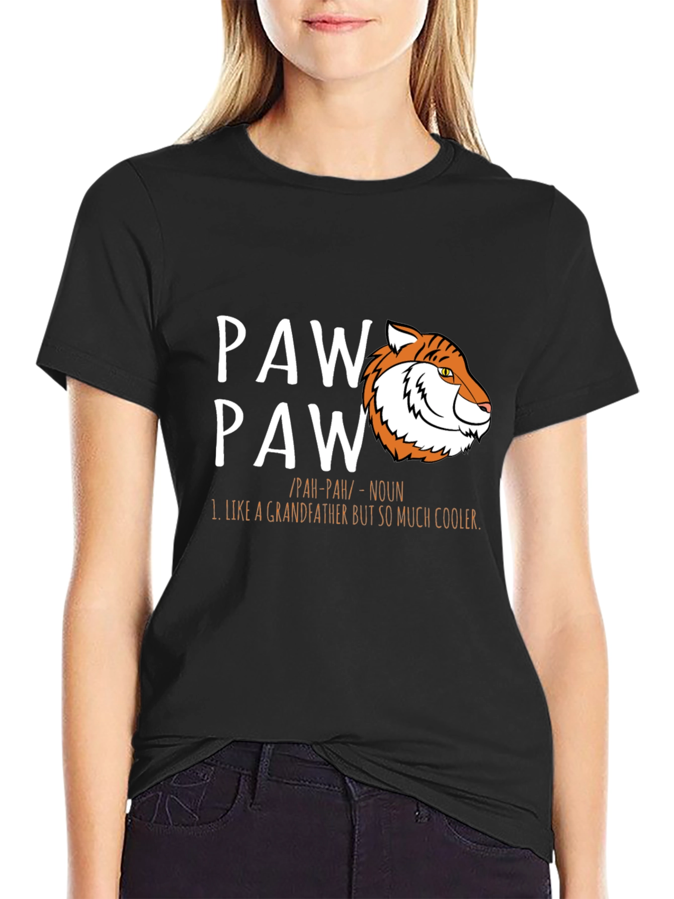 Cool Paw Paw Tiger Graphic T-Shirt