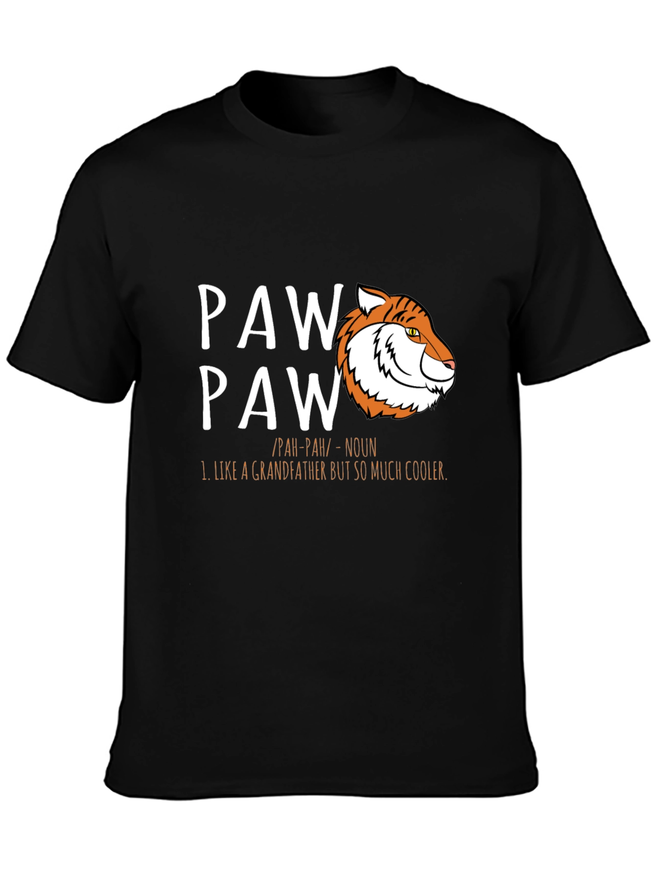 Cool Paw Paw Tiger Graphic T-Shirt