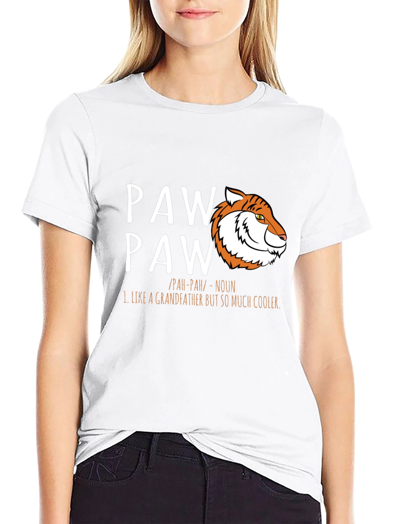Cool Paw Paw Tiger Graphic T-Shirt