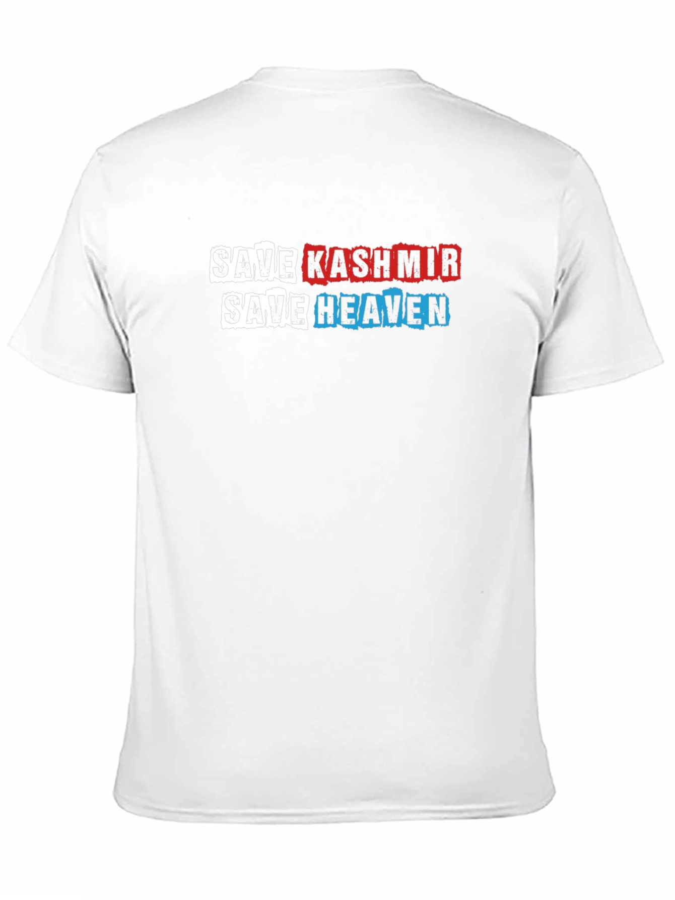 Save Kashmir Save Heaven Graphic Print Black T-Shirt