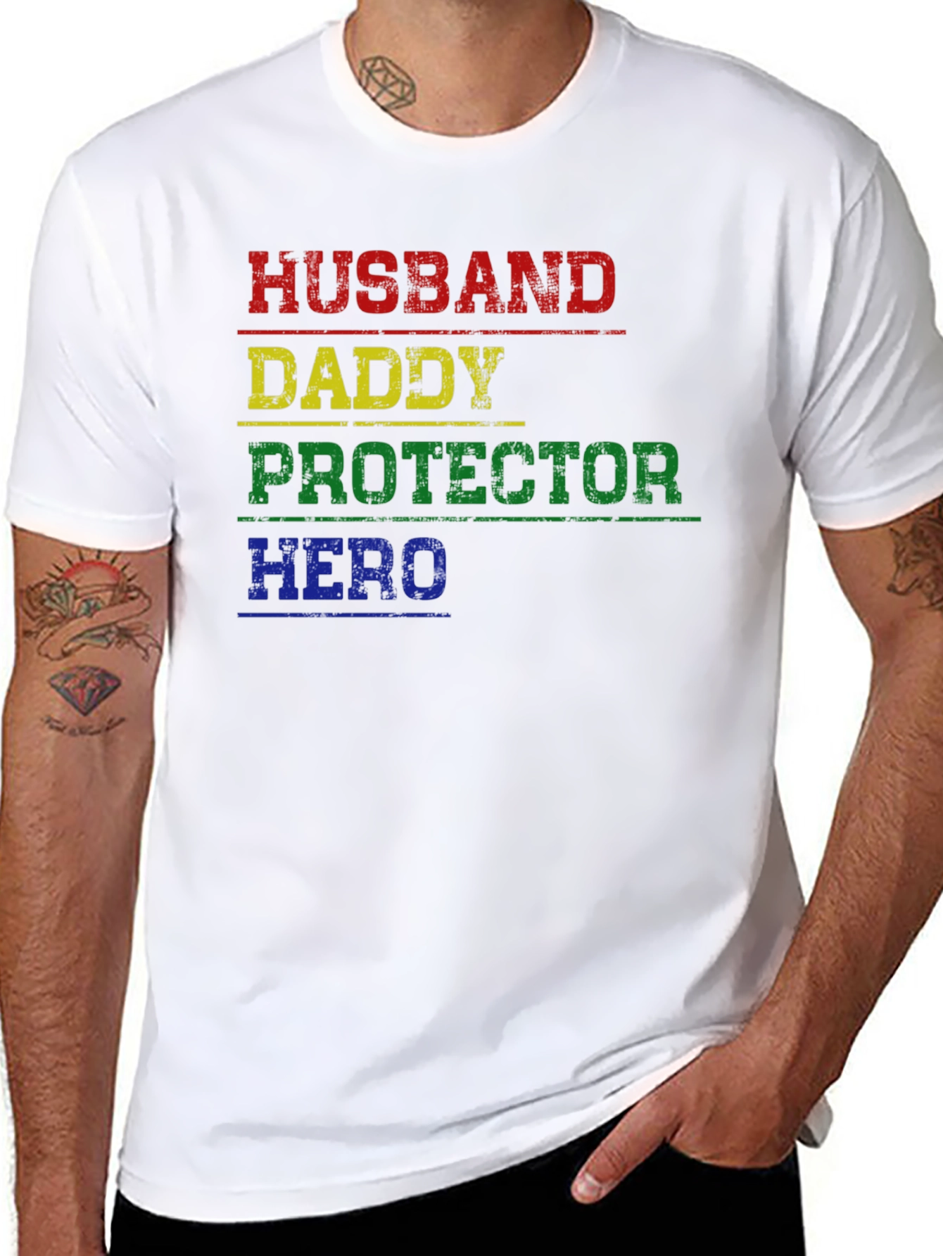 Husband Daddy Protector Hero T-Shirt