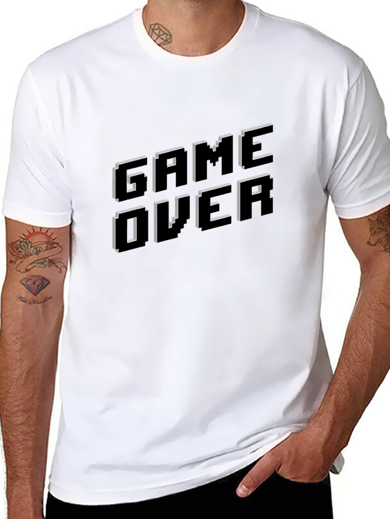 Game Over T-Shirt - Classic Pixelated Design