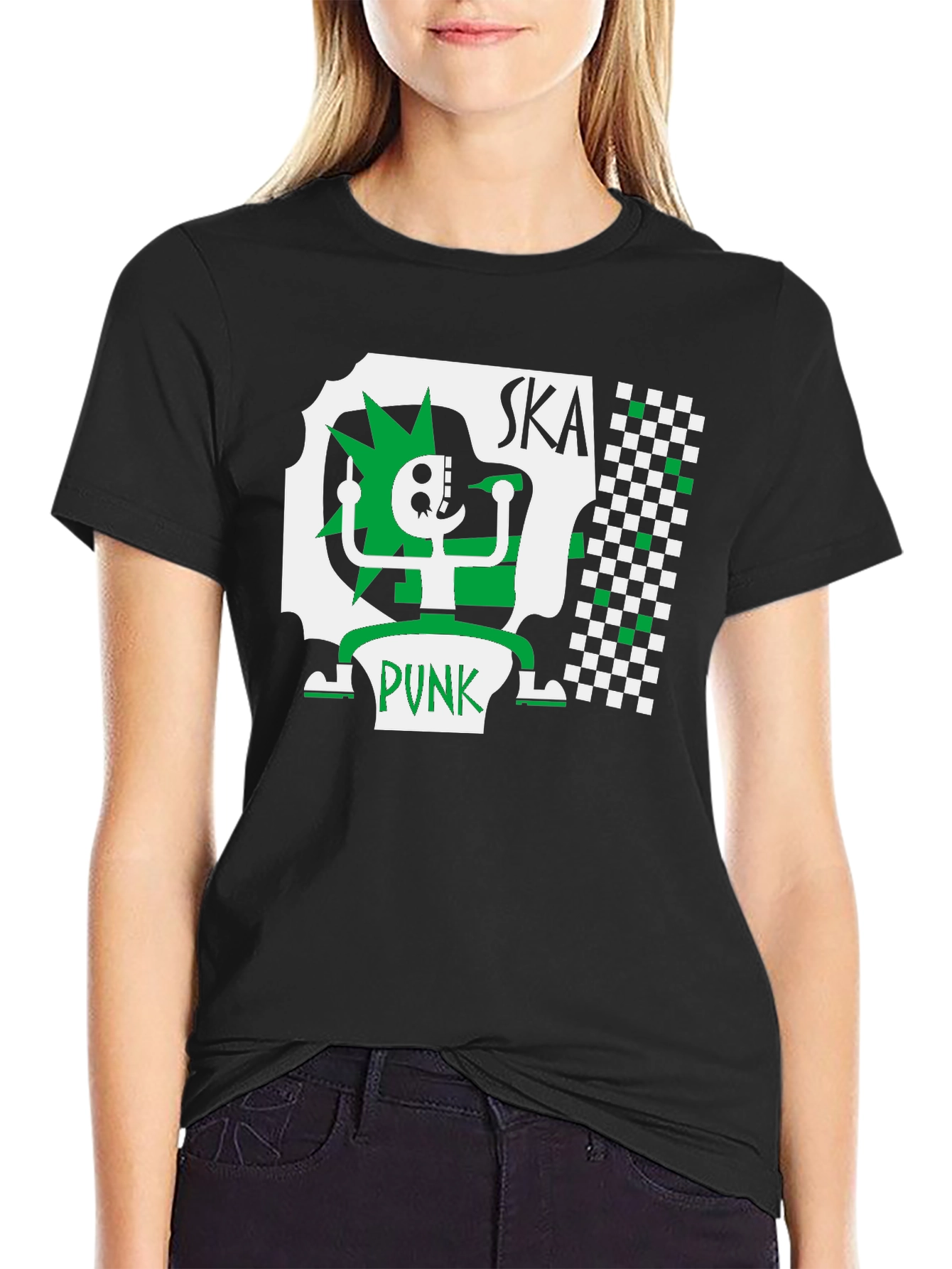 Ska Punk Graphic Tee - Black Cotton T-Shirt