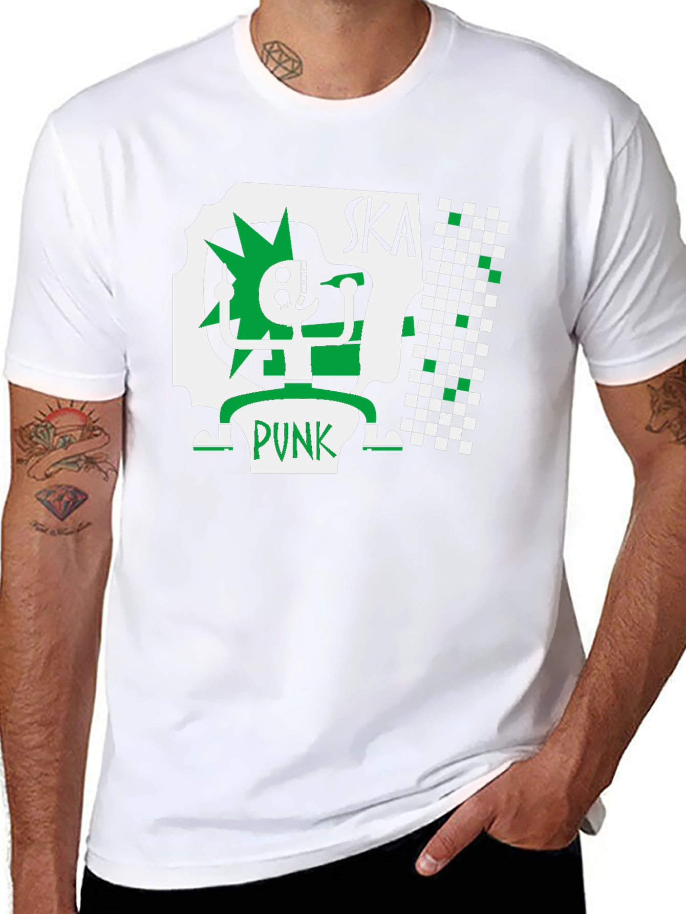 Ska Punk Graphic Tee - Black Cotton T-Shirt