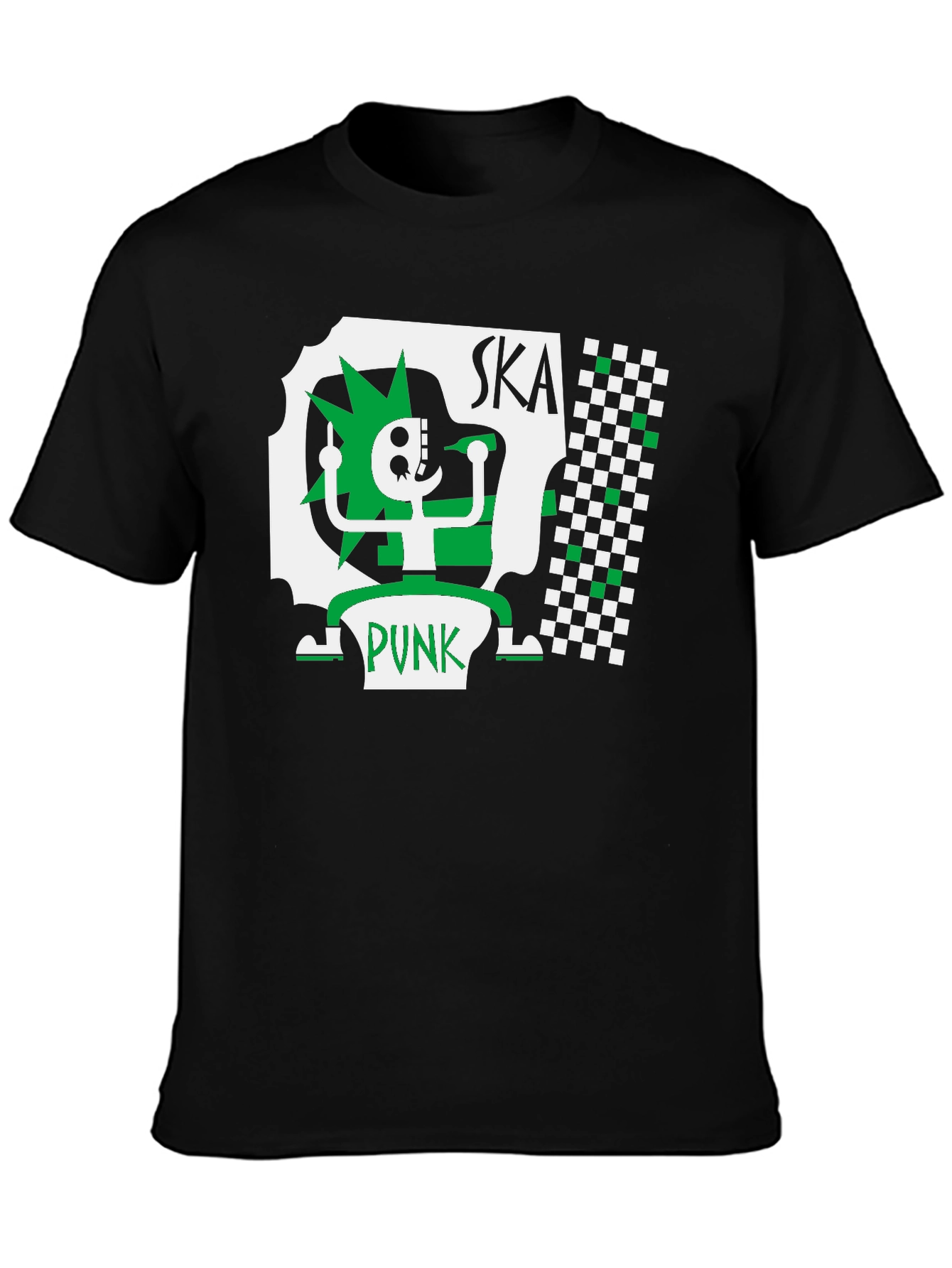 Ska Punk Graphic Tee - Black Cotton T-Shirt